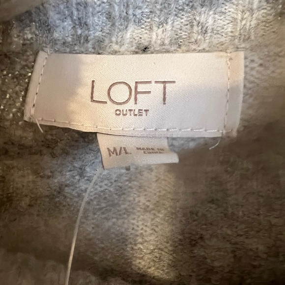 LOFT Gray Sweater Shrug size M/L - Picture 6 of 6